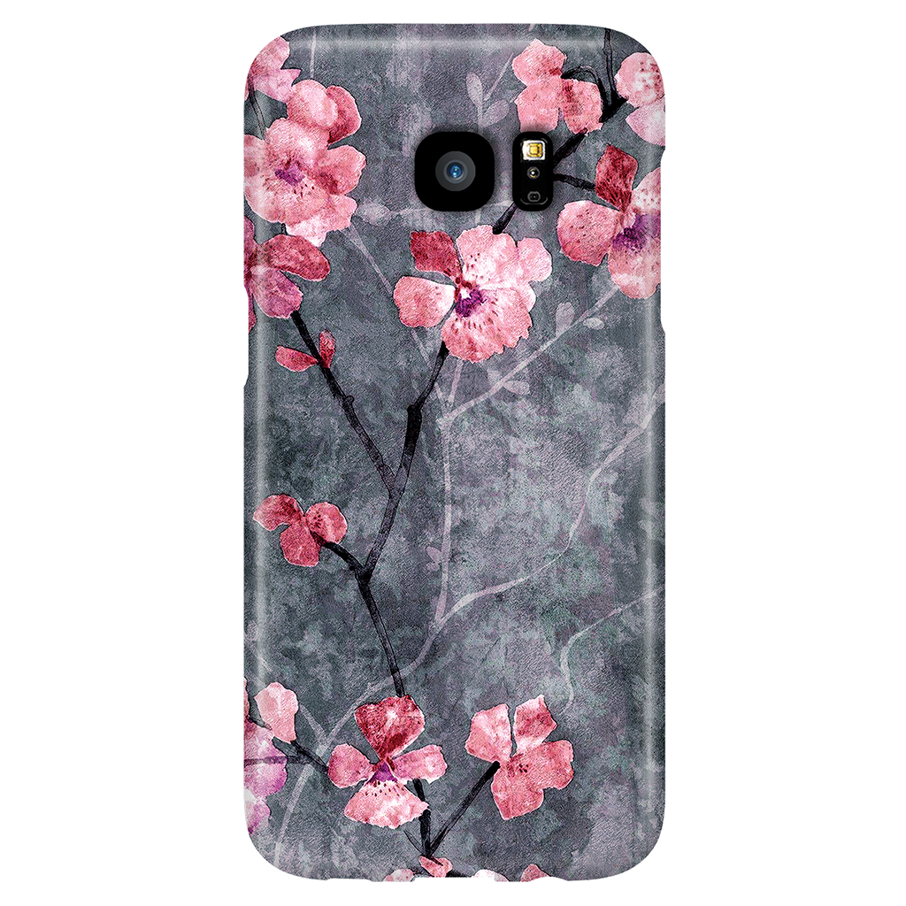 Cherry Blossom Slate - Elegant Cute Case for Samsung Galaxy S7 Edge