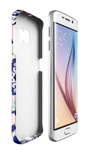 Cute Floral Phone Case Samsung Galaxy S6 Edge Plus Indigo Blush