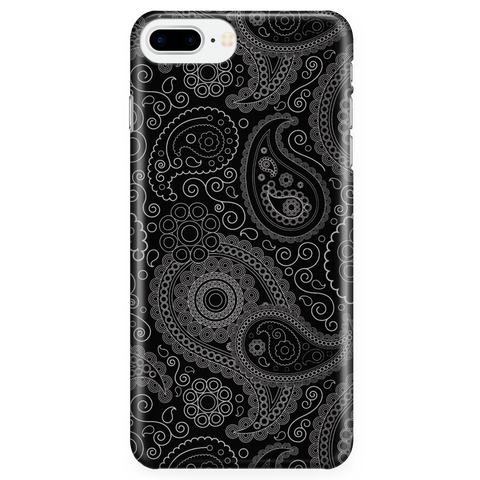 Paisley Phone Case Black - Elegant Art for iPhone and Samsung Galaxy