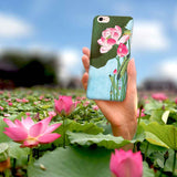 Cute Floral Phone Case iPhone XS Max - Lotus Japan Ohara Koson Ukiyo-e