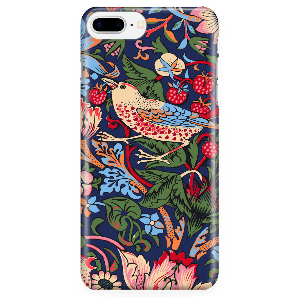 William Morris Strawberry Thief - Floral Vintage Art Phone Case, iPhone, Galaxy