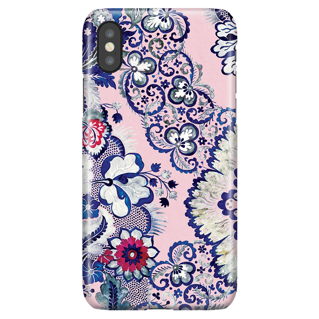 Cute Floral iPhone XS Case iPhone X - Indigo Blush