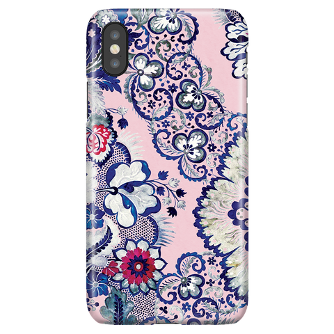 Cute Floral iPhone XS Case iPhone X - Indigo Blush