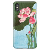 Floral iPhone XS X Case - Lotus Japan Ohara Koson Ukiyo-e