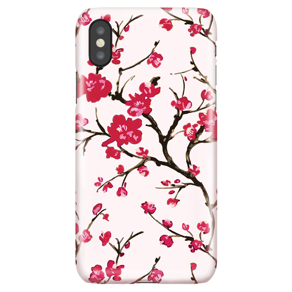 Floral iPhone X/XS Case Cherry Blossom - Japanese Kimono