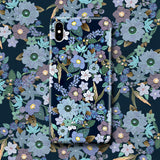 Cute Floral iPhone XS Max Case - Blue Flowers - Jardin Bleu