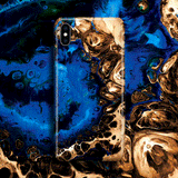 Fluid Art Marble iPhone Case - Ocean Blue