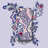Cute Floral Phone Case for iPhone XS iPhone X - Indigo Blush