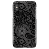 Black Paisley - Elegant Art Phone Case for iPhone X/XS