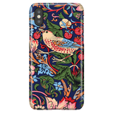 William Morris Strawberry Thief - Floral Art Phone Case for iPhone X/XS