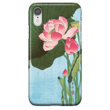 Cute Floral iPhone XR Case - Lotus Japan Ohara Koson Ukiyo-e - Phone Case