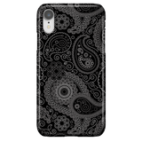 Black Paisley - Elegant Art Phone Case for iPhone XR