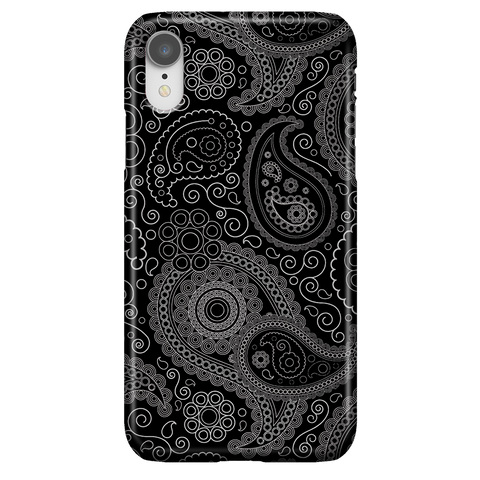 Black Paisley - Elegant Art Phone Case for iPhone XR