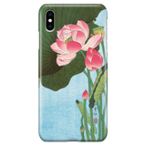 Cute Floral iPhone XS Max Case - Lotus Japan Ohara Koson Ukiyo-e - Phone Case