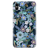 Cute Floral iPhone XS Max Case - Blue Flowers - Jardin Bleu