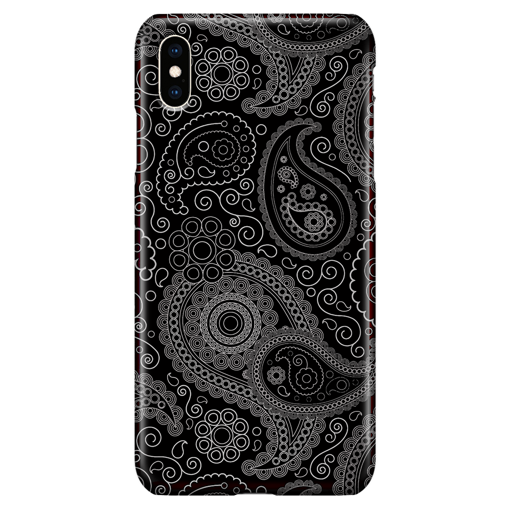 Black Paisley - Elegant Art Phone Case for iPhone XS Max