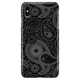 Black Paisley - Elegant Art Phone Case for iPhone XS Max
