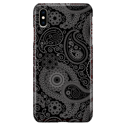 Black Paisley - Elegant Art Phone Case for iPhone XS Max