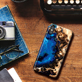 Fluid Art Marble Phone Case for iPhone X/XS - Ocean Blue