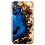 Cute Fluid Art Marble Phone Case for iPhone X/XS - Ocean Blue