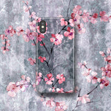 Cute Floral Phone Case Cherry Blossom - iPhone XS X - Japanese Style