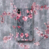 Cherry Blossom Slate - Elegant Cute Phone Case for iPhone XR