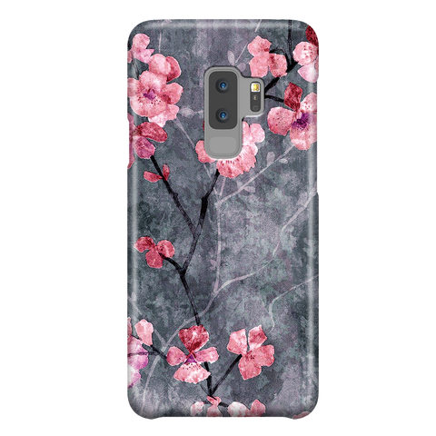 Floral Phone Case, Samsung Galaxy S9 Plus, Cherry Blossom Sakura Elegant